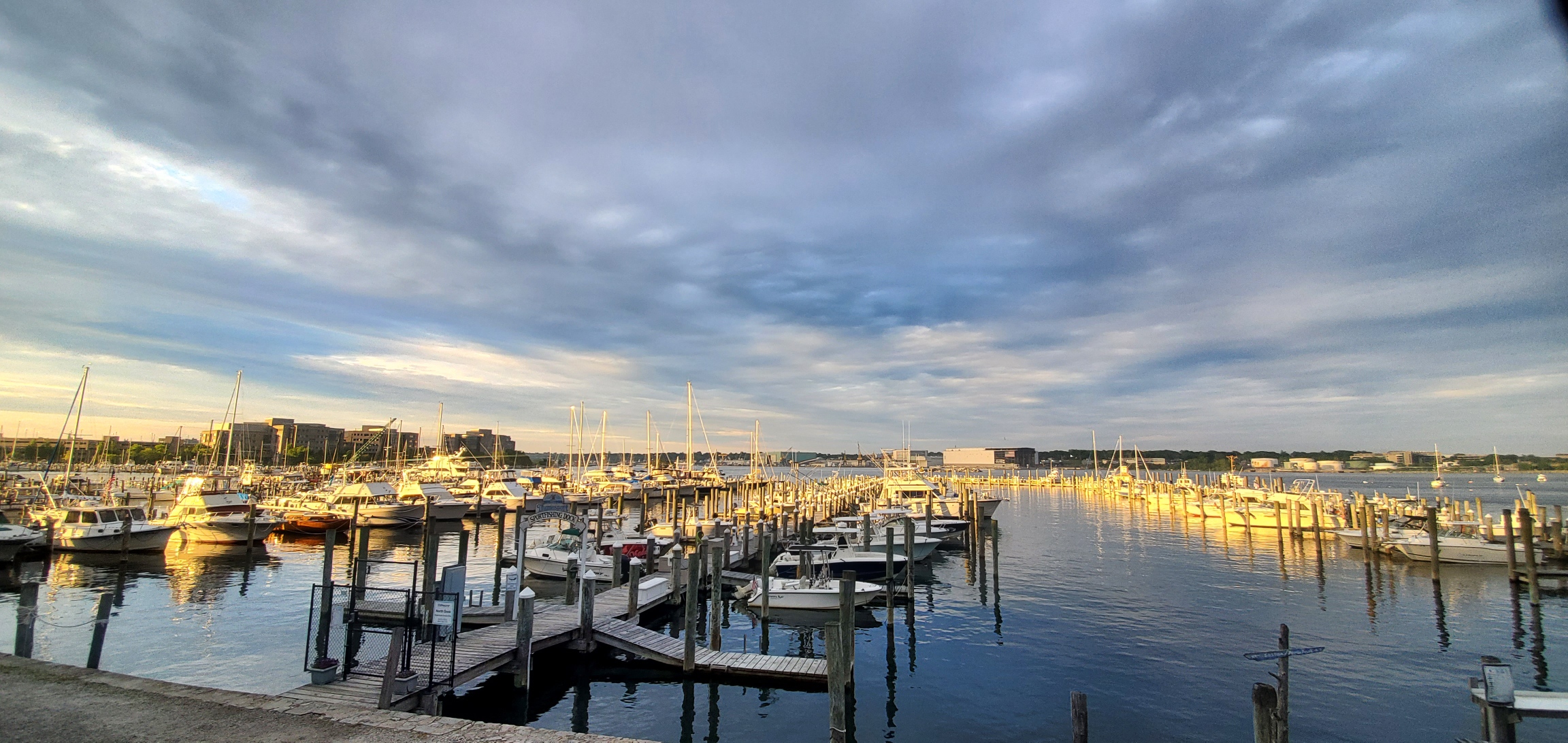 Marina view from Sellfish Restaurant — New London, CT